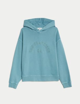 Pure Cotton Embroidered Hoodie
