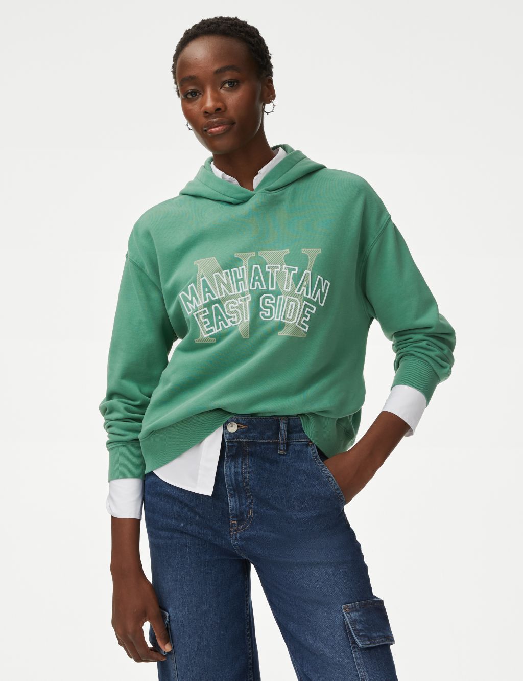 Pure Cotton Embroidered Hoodie image 1