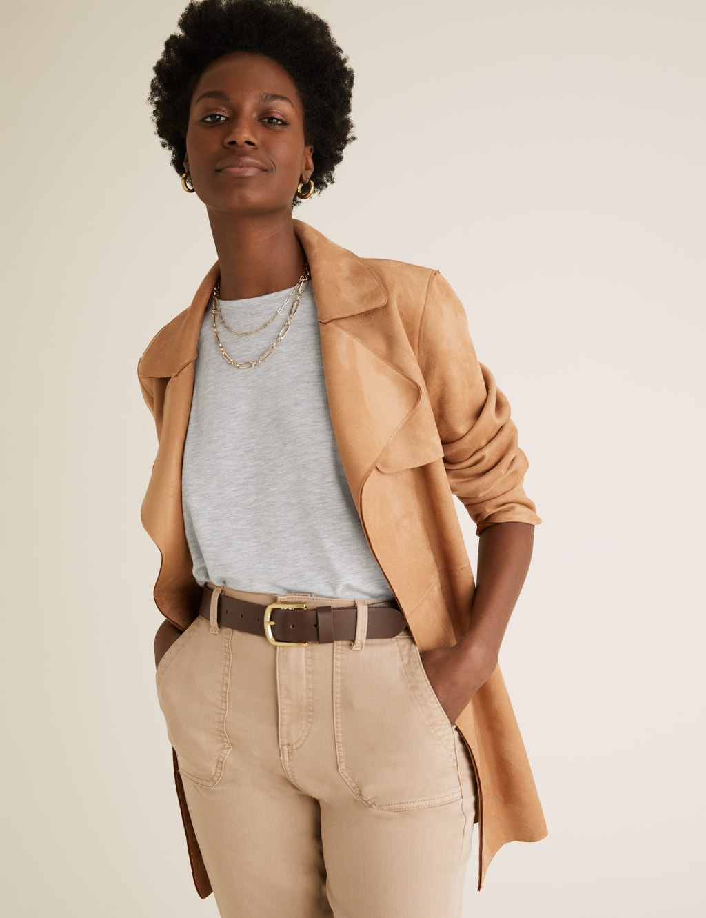 Crew Neck Relaxed Longline Vest Top image 2