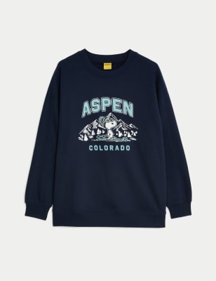 Cotton Rich Snoopy™ Slogan Sweatshirt