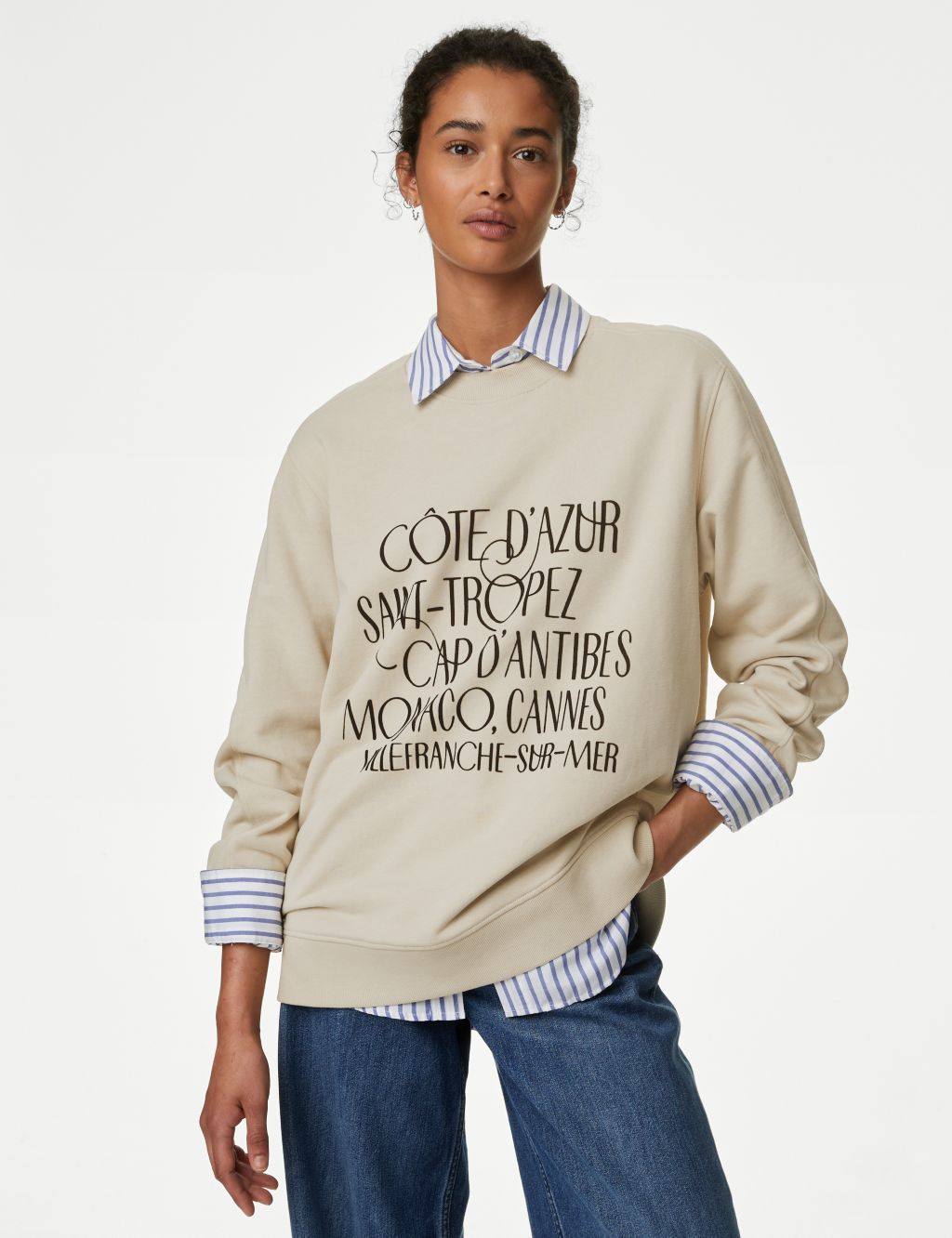 Pure Cotton Graphic Sweatshirt