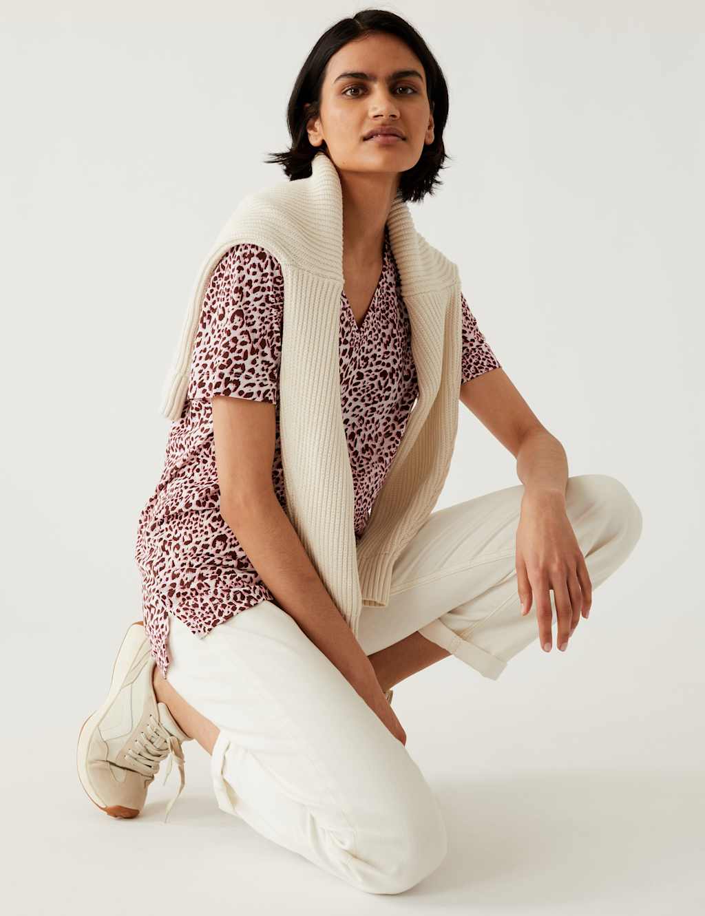Printed Relaxed Longline T-Shirt image 2