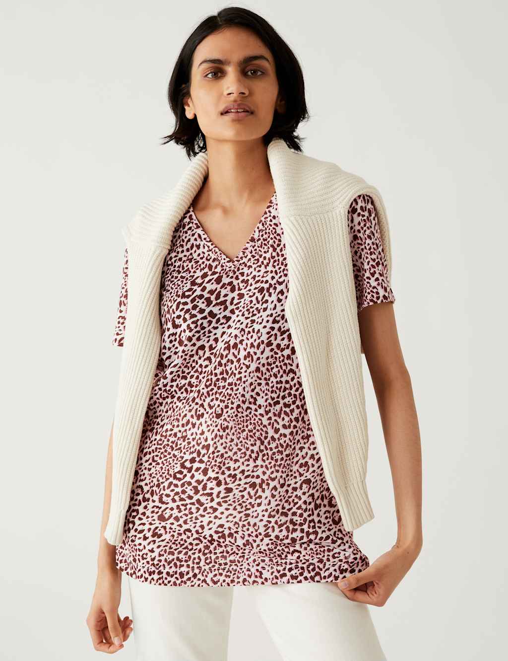 Printed Relaxed Longline T-Shirt image 4