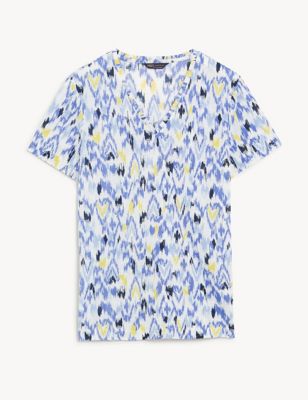 Printed Relaxed Longline T-Shirt