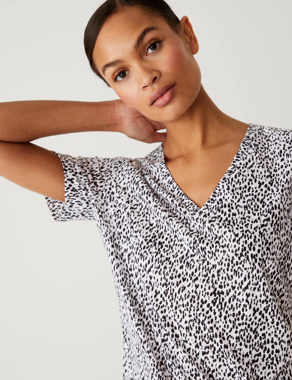 Printed Relaxed Longline T-Shirt image 3