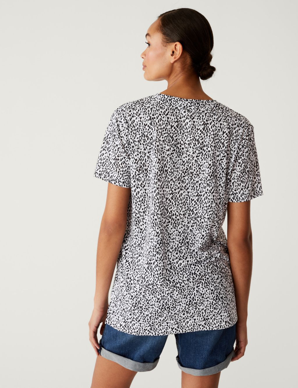Printed Relaxed Longline T-Shirt image 4