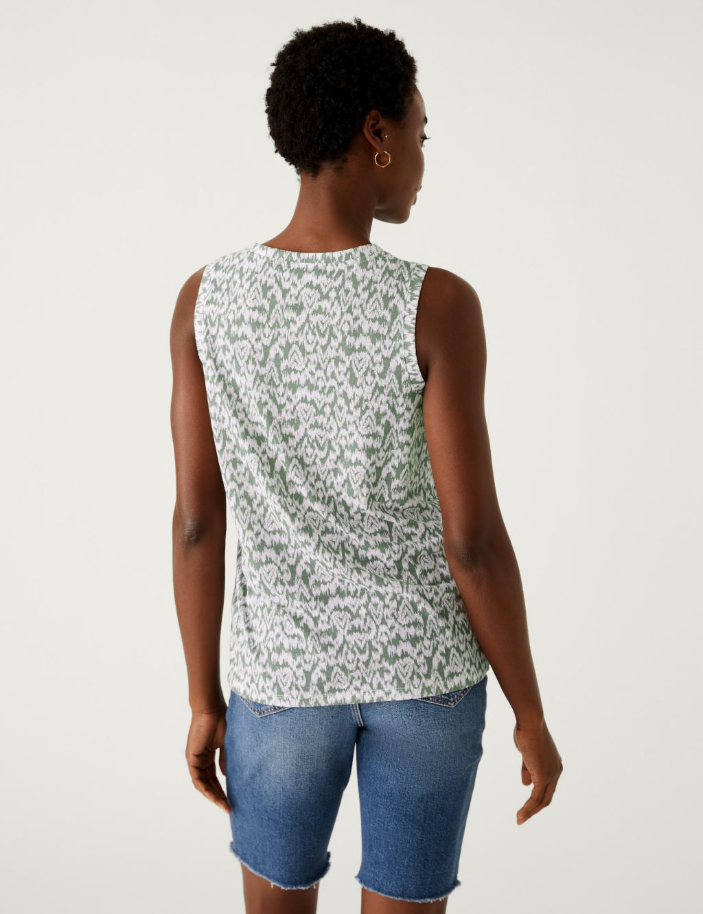 Printed Relaxed Vest Top image 4