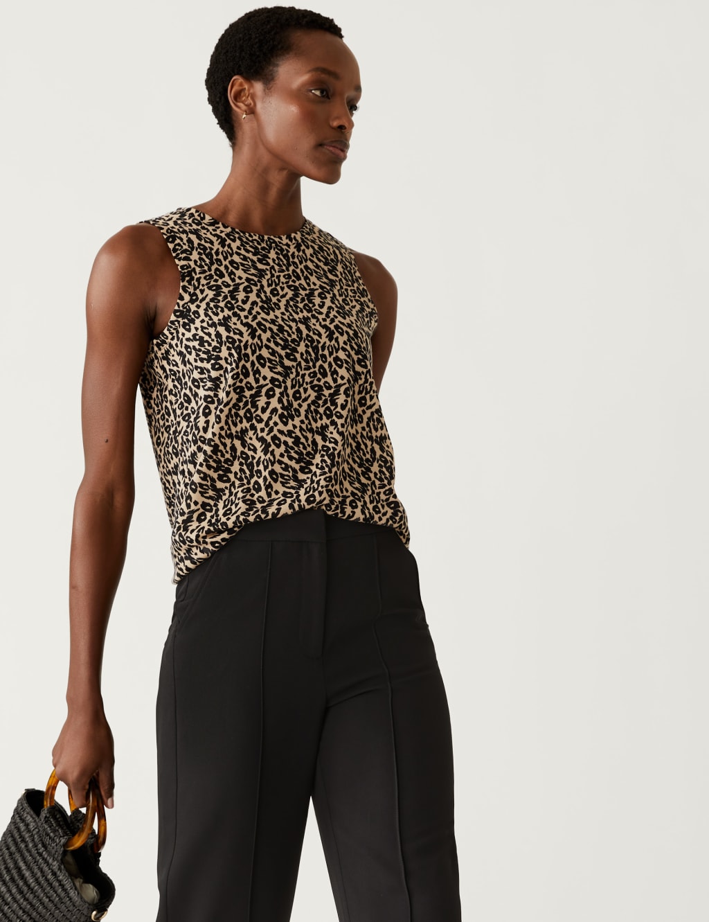 Printed Relaxed Vest Top image 4