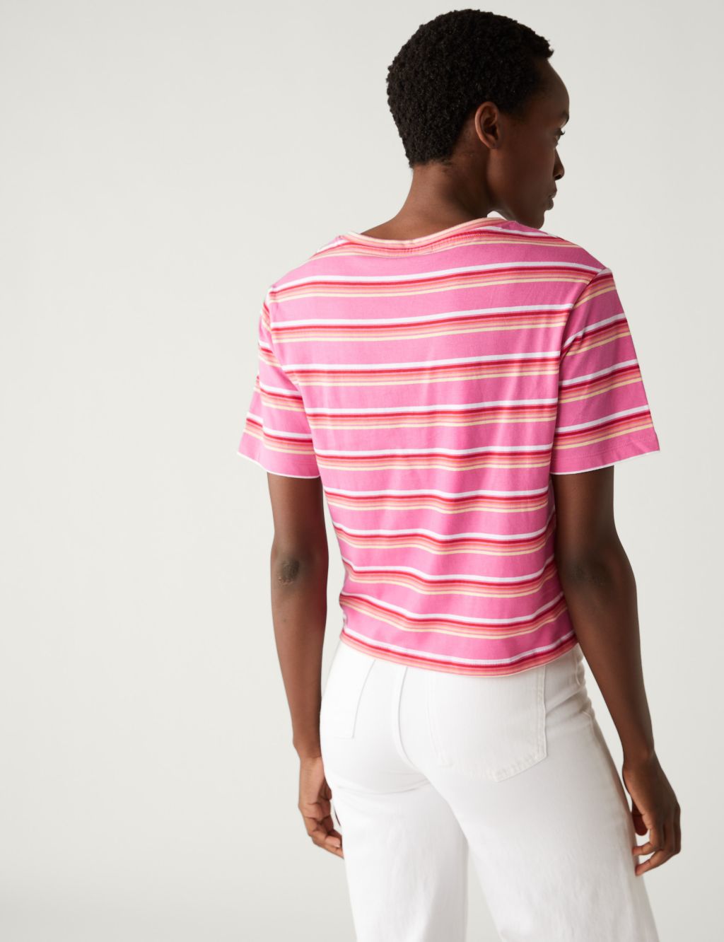 Pure Cotton Striped Everyday Fit T-Shirt image 4