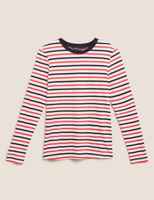 Pure Cotton Striped Straight Fit Top | M&S Collection | M&S
