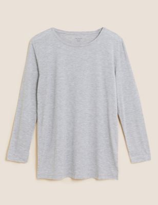 M&S Womens Relaxed Long Sleeve Longline Top