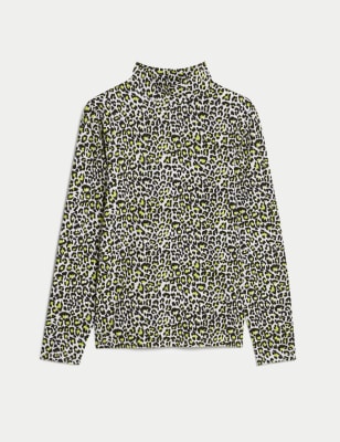 Cotton Rich Printed Slim Fit Top