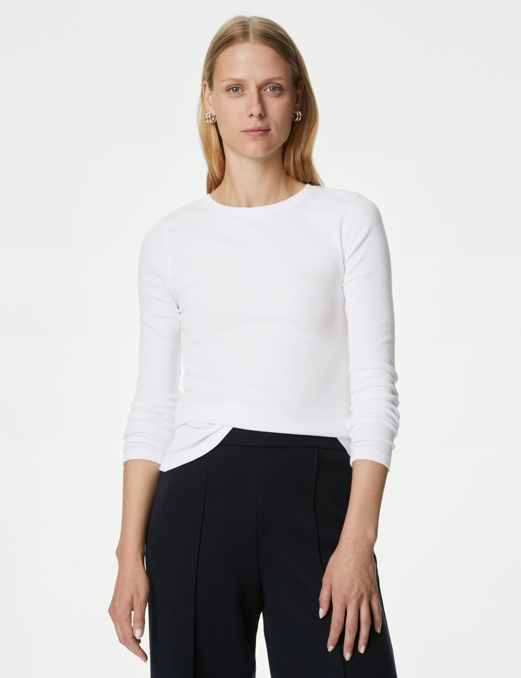 Cotton Rich Ribbed Top image 3