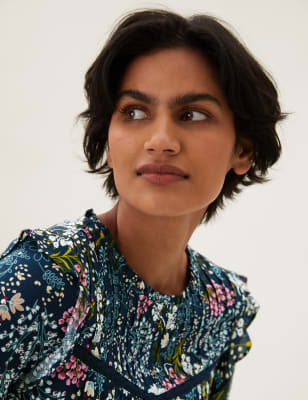 

Womens M&S Collection The Floral Blouse - Multi, Multi