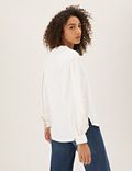 Pure Tencel™ Tie Neck Long Sleeve Blouse