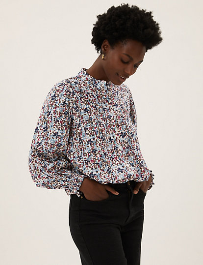 Modal Blend Sparkly Printed Blouse