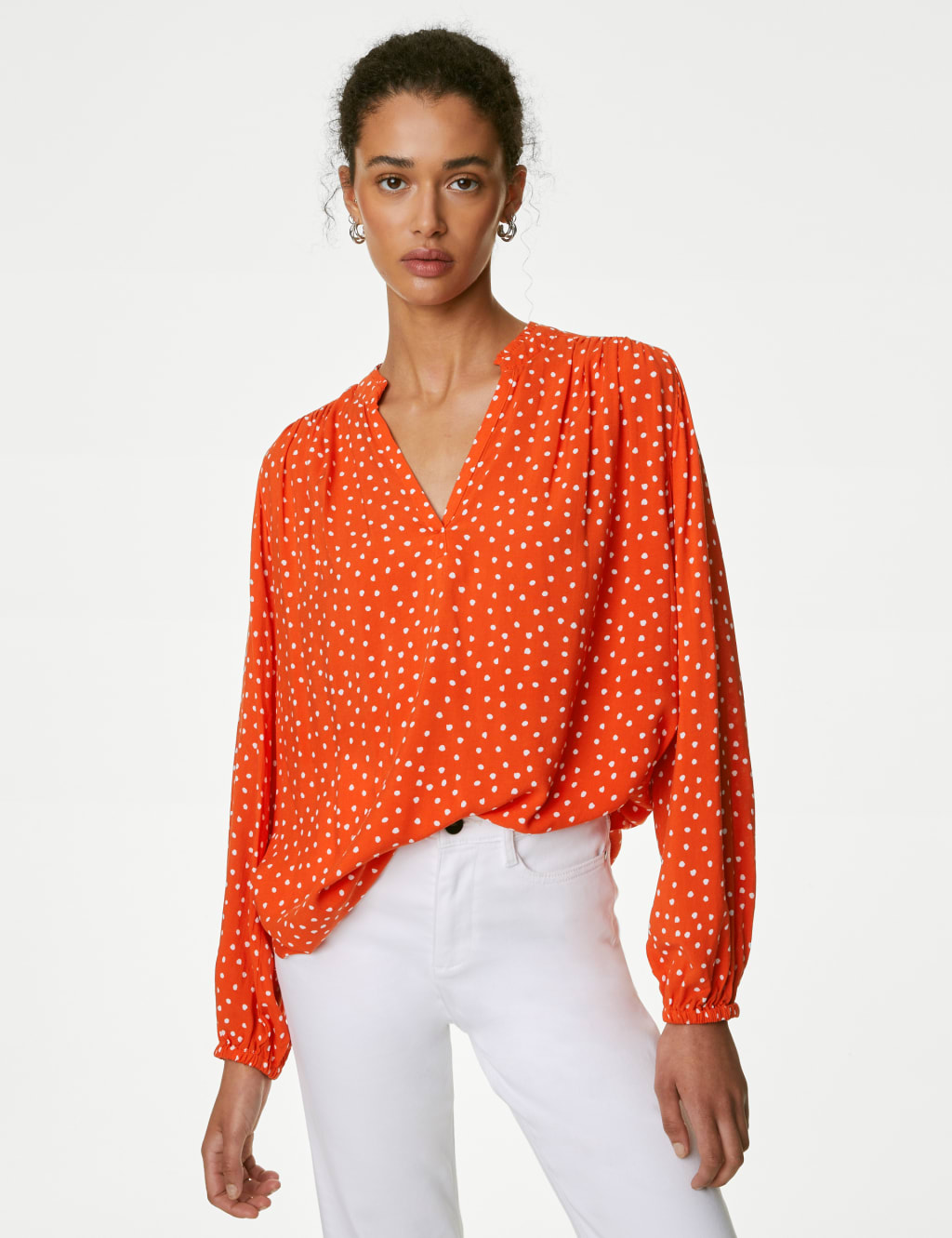 Printed Regular Fit Long Sleeve Blouse image 1