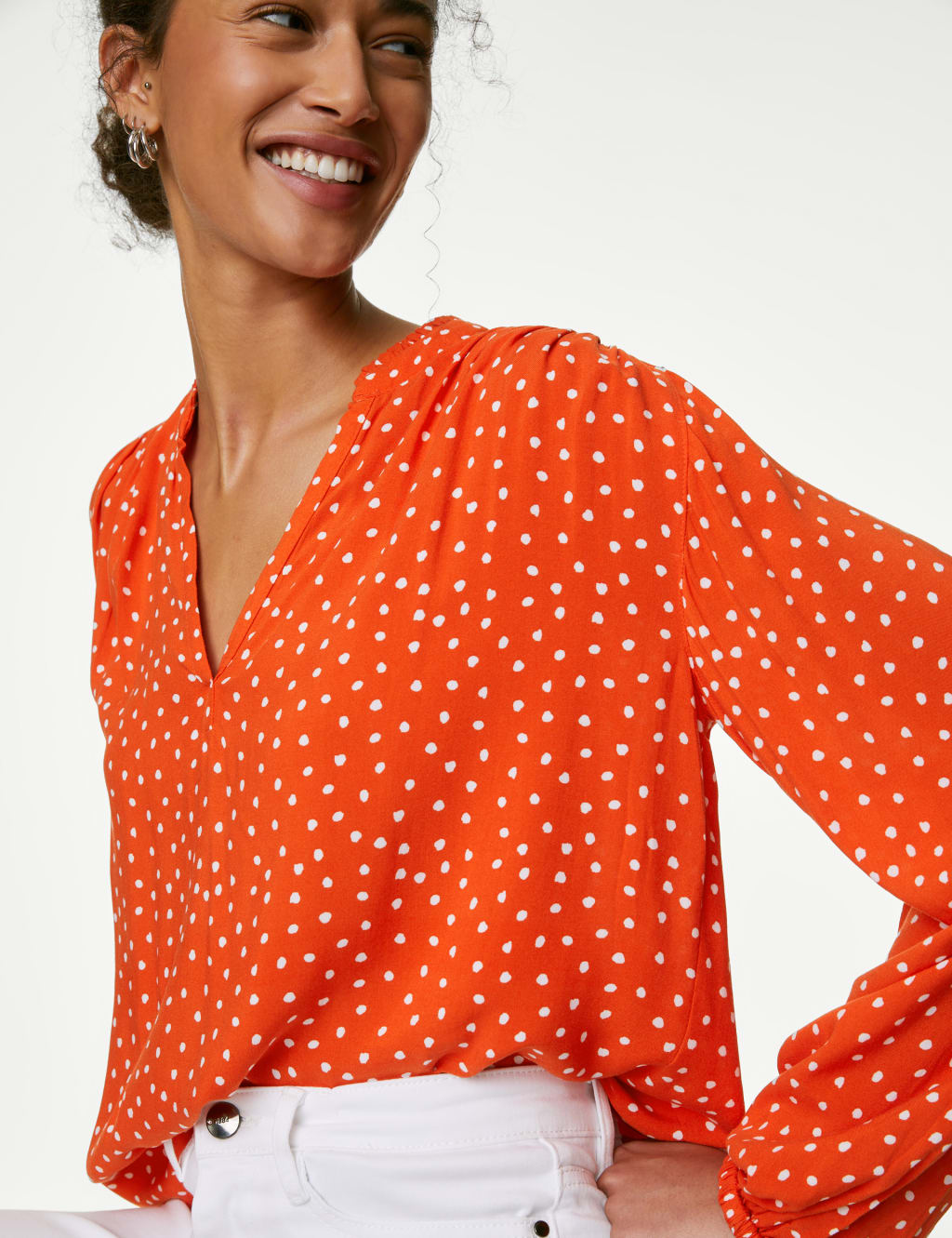 Printed Regular Fit Long Sleeve Blouse image 3