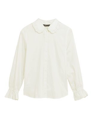 

M&S Collection Camisa de sarga 100% algodón de ajuste estándarWomens - Ivory, Ivory