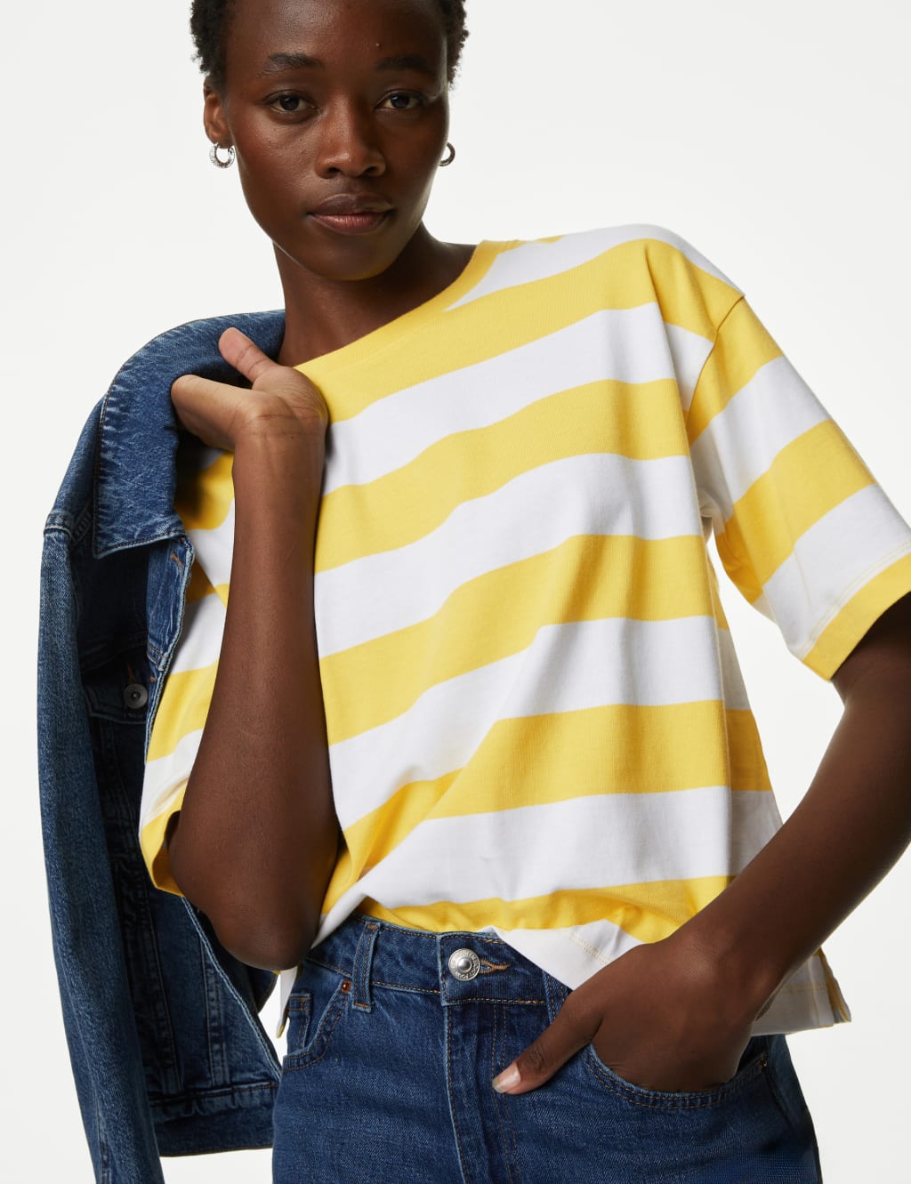 Pure Cotton Striped T-Shirt