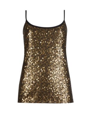 Sequin Embellished Camisole Top | M&S Collection | M&S