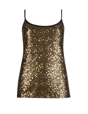 Sequin Embellished Camisole Top | M&S Collection | M&S