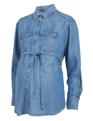 

M&S Collection Camisa premamá informal denim 100% Tencel™Womens, Denim