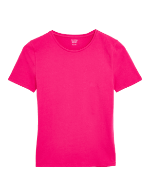 

M&S Collection Camiseta ajustada de algodónWomens - Fuchsia, Fuchsia