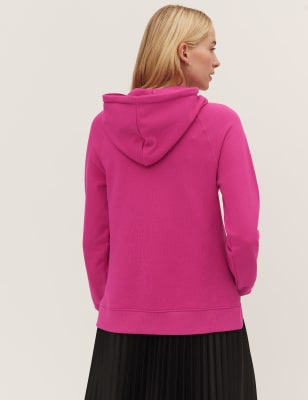 Pure Cotton Long Sleeve Longline Hoodie