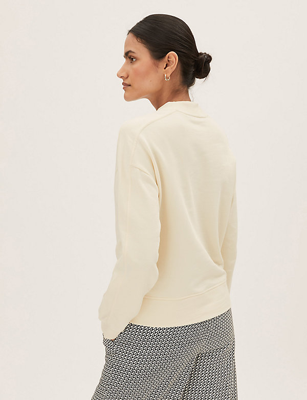 Marks & Spencer Women Clothing Tops High Necks Pure Cotton High Neck Sweatshirt 