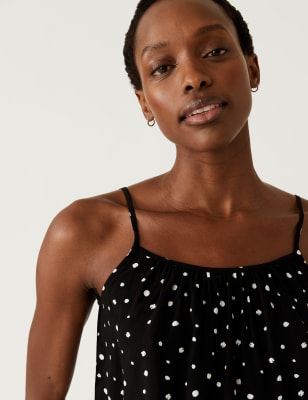 

Womens M&S Collection Printed Cami Top - Black Mix, Black Mix