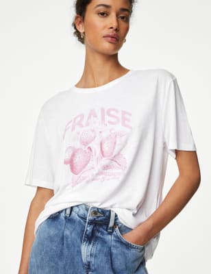 

M&S Collection Camiseta estampadaWomens - Pink Mix, Pink Mix