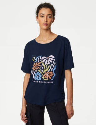 

Womens M&S Collection Gemustertes T-Shirt - Multi, Multi