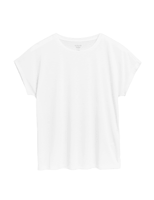 

Womens M&S Collection Crew Neck Short Sleeve T-Shirt - White, White