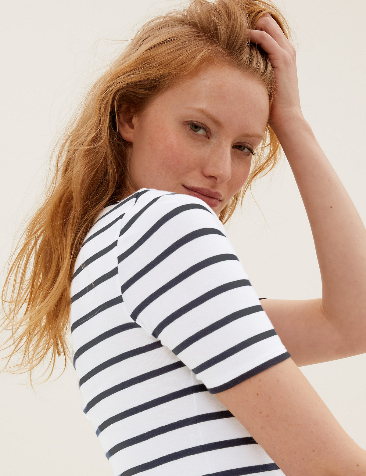 Pure Cotton Striped Regular Fit Top