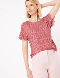 Disty Floral Short Sleeve Blouse