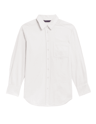 

Womens M&S Collection Pure Cotton Collared Shirt - Ivory, Ivory