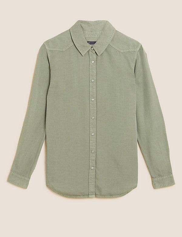 Pure Tencel™ Collared Long Sleeve Shirt - MM