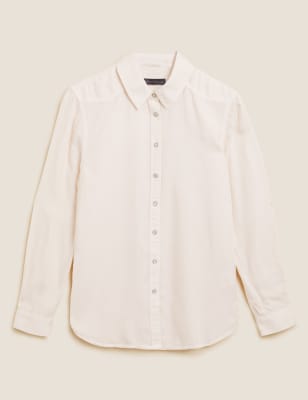 Pure Tencel™ Collared Long Sleeve Shirt