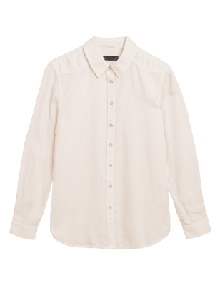 

Womens M&S Collection Langarmhemd aus reinem Tencel™ mit Kragen - Calico, Calico