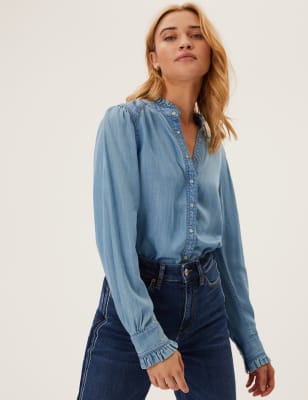 TENCEL CASHMERE LONG SLEEVE TOP main image 1
