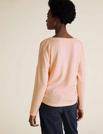 Soft Touch Straight Fit Long Sleeve Top