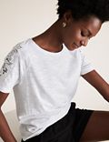 Pure Cotton Textured Relaxed T-Shirt