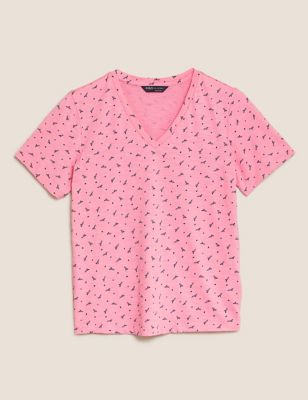 Pure Cotton Printed Straight Fit T-Shirt