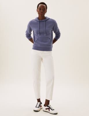 

Womens M&S Collection Cotton Rich Hoodie - Blue, Blue