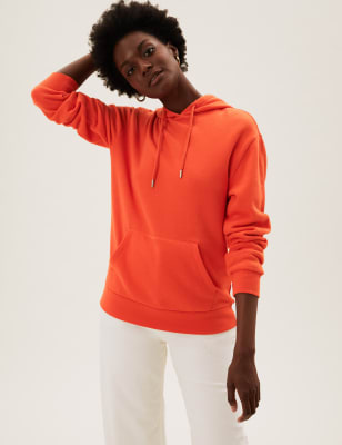 

Womens M&S Collection Cotton Rich Hoodie - Orange, Orange
