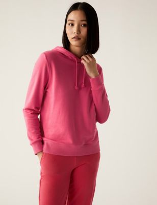 Womens M&S Collection The Cotton Rich Hoodie - Pink, Pink