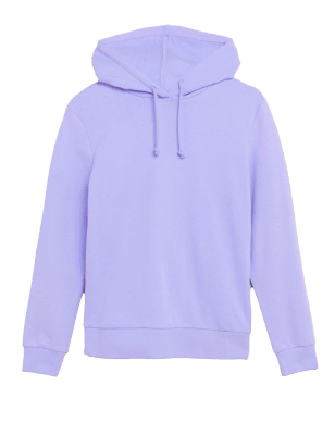 

Womens M&S Collection The Cotton Rich Hoodie - Light Lilac, Light Lilac