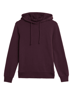 

Womens M&S Collection The Cotton Rich Hoodie - Dark Grape, Dark Grape