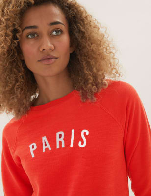 

M&S Collection Sudadera 100% algodónWomens - Red Mix, Red Mix